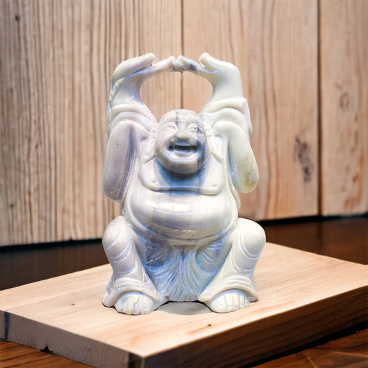 Serpentine Laughing Budha with Hands Raised 1125