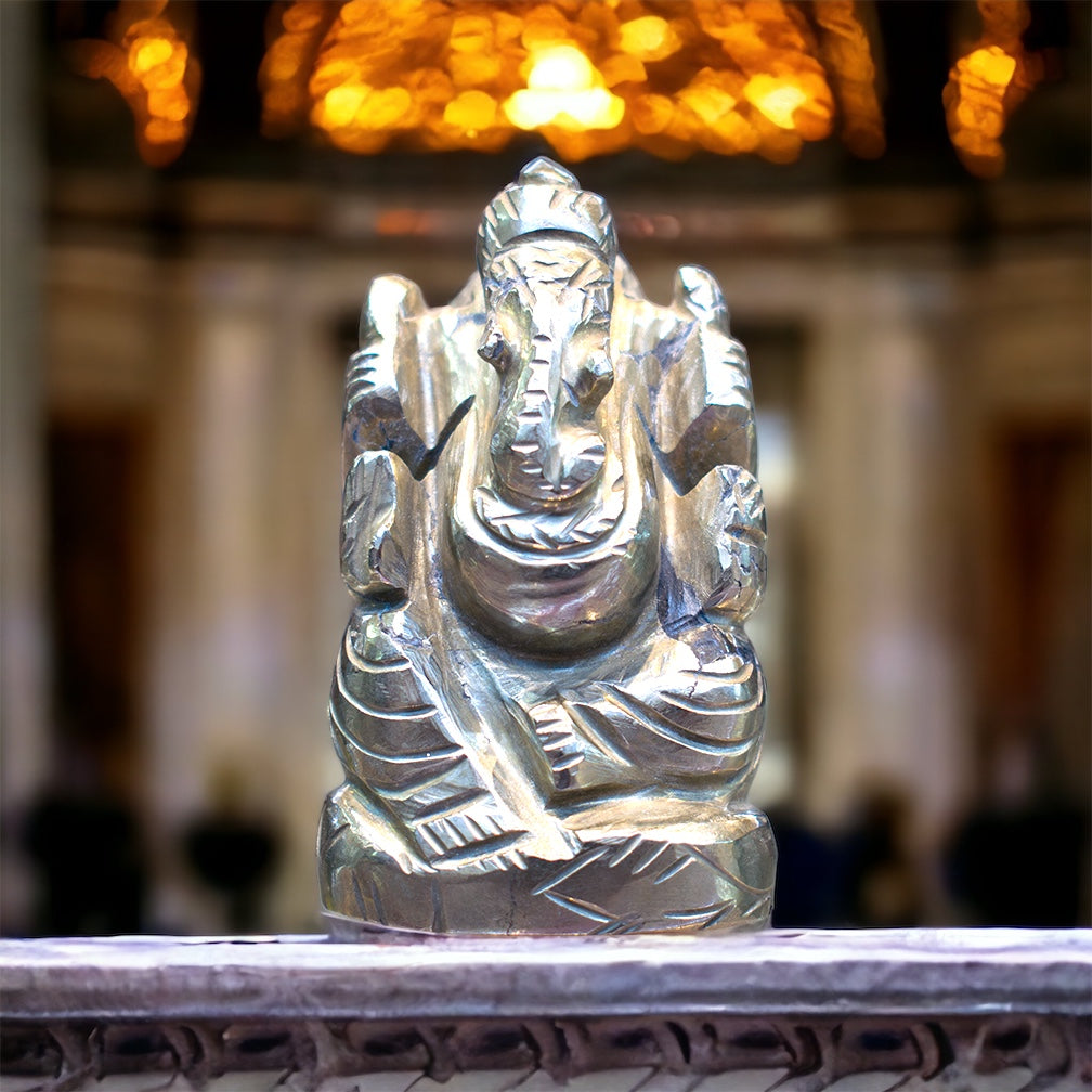 Pyrite Ganesh ji Hand carved