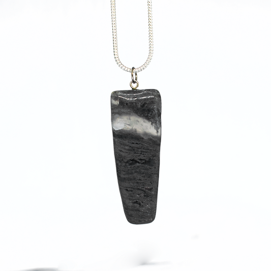 Black Moss Agate Talisman 1080