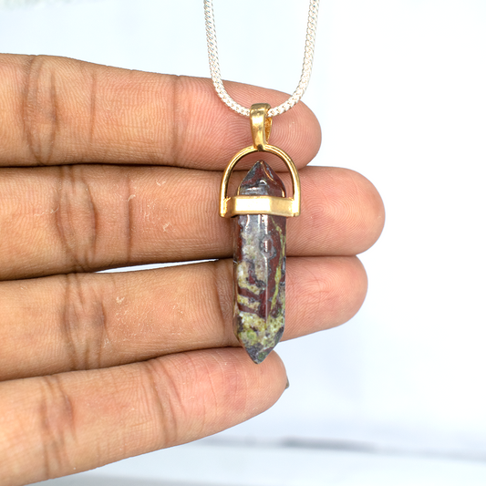 Dragon blood Jasper Vogal Pendant 1080