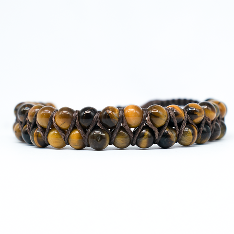 Tiger's Eye Two line Adjustable Bracelet 6 mm Beads