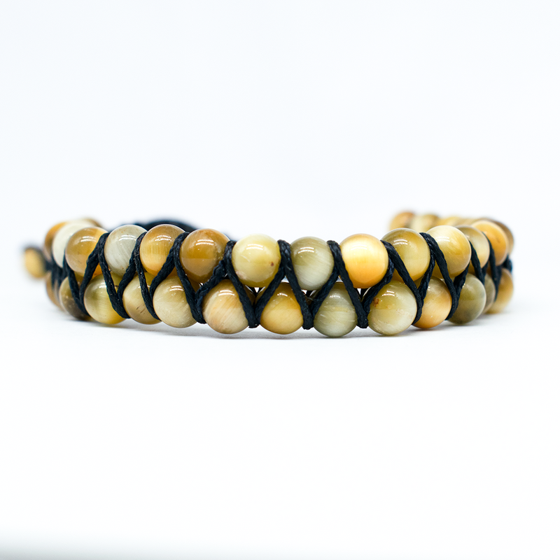 Star Tiger Eye 2 line adjustable bracelet
