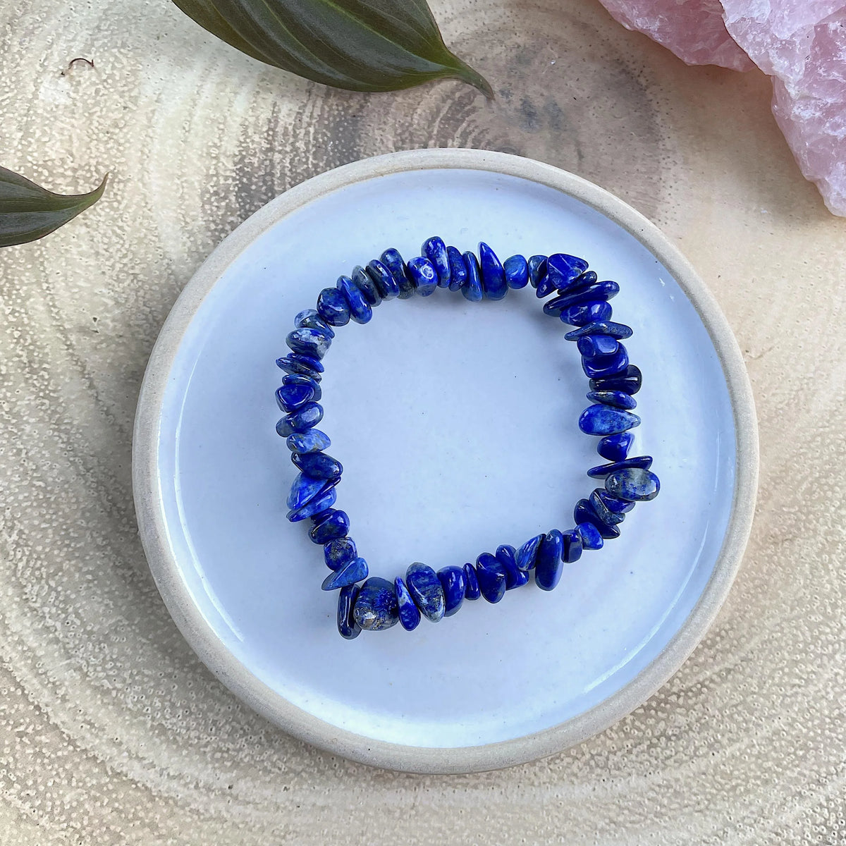 Blue Lapis Lazuli Crystal Chip Bracelet