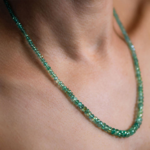 Zambian Emerald Necklace 17 inch