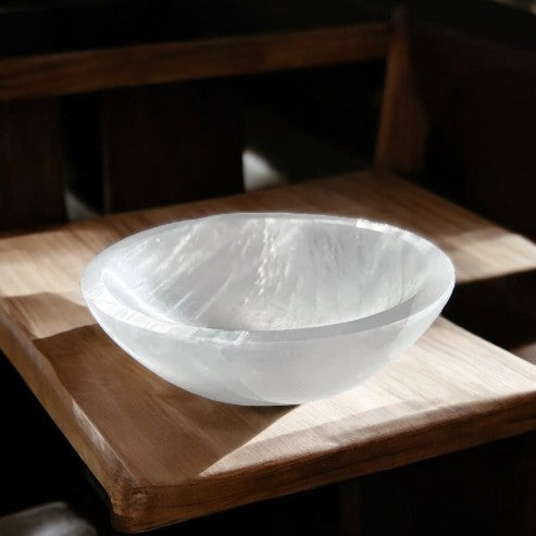 Selenite  Round bowl 493
