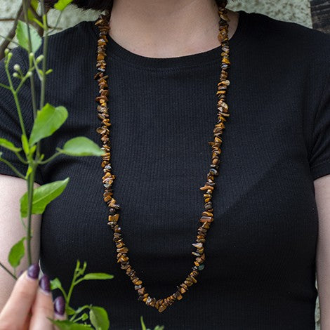 Tiger's eye Chip Necklace