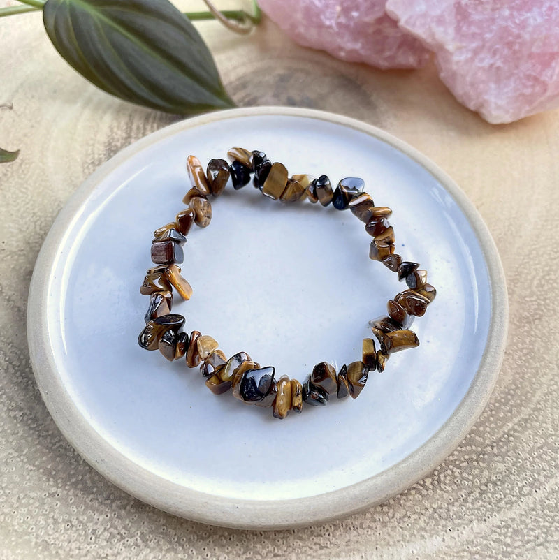 Golden Tigers Eye Crystal Chip Bracelet