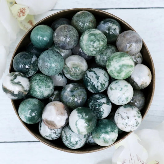 Tree Agate Mini Spheres 1024