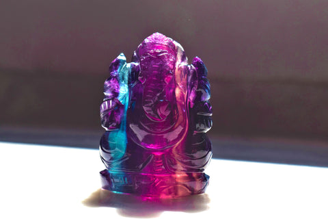 Rainbow Fluorite Ganesha