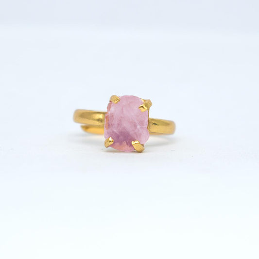 Rose Quartz Ring - Raw 1048