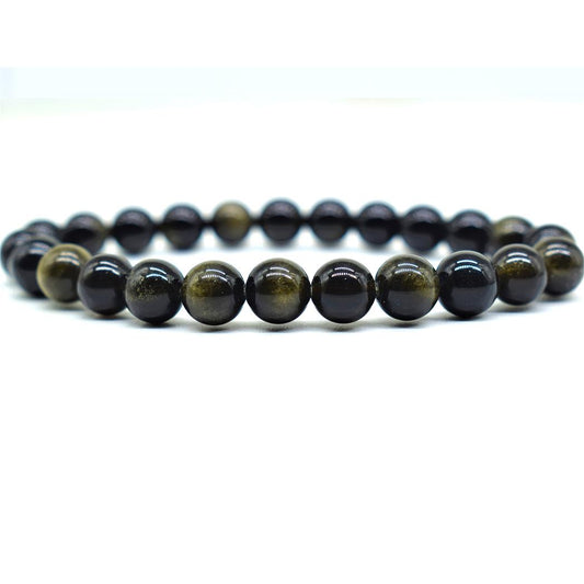 Gold Sheen Obsidian Bracelet 1048