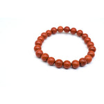 Red jasper beaded bracelet, close-up – Gift Palace India