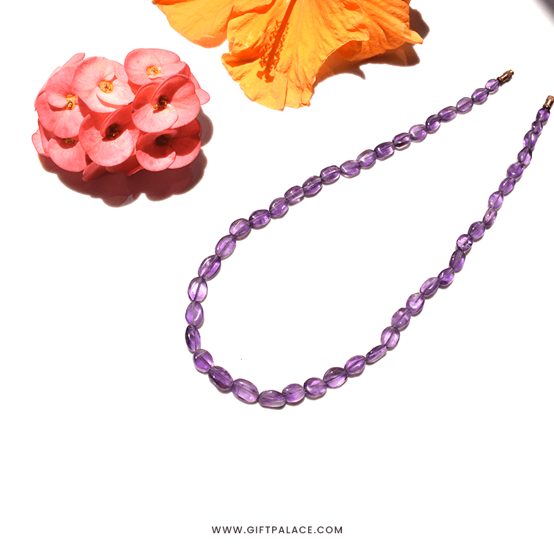 Amethyst oval Necklace