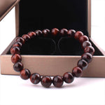 Red tiger eye beaded bracelet, close-up – Gift Palace India