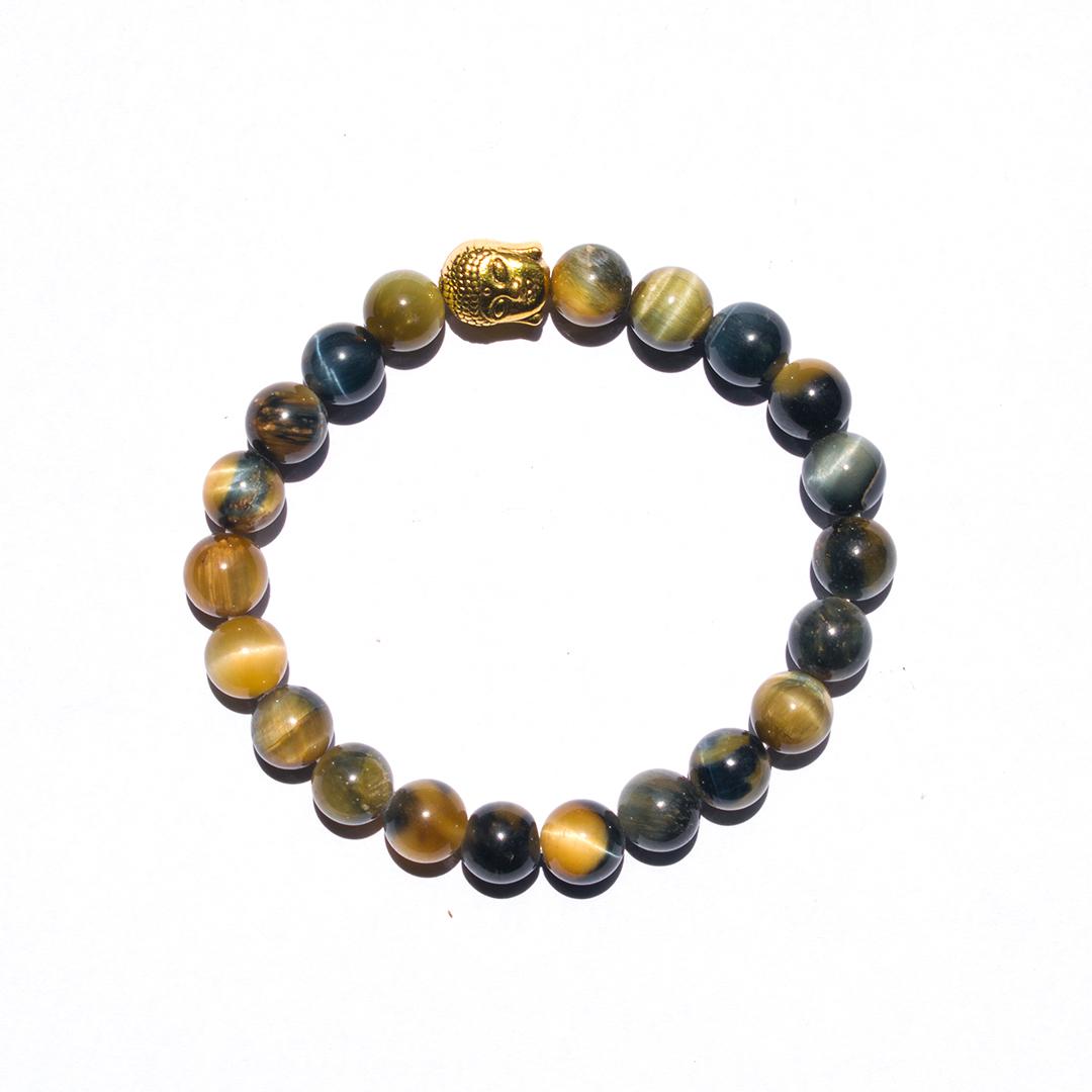 BLue Gold tiger eye bracelet