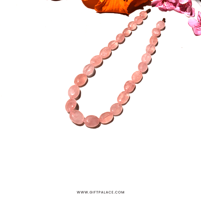 Rose Quartz Necklace (AAA- Grade)