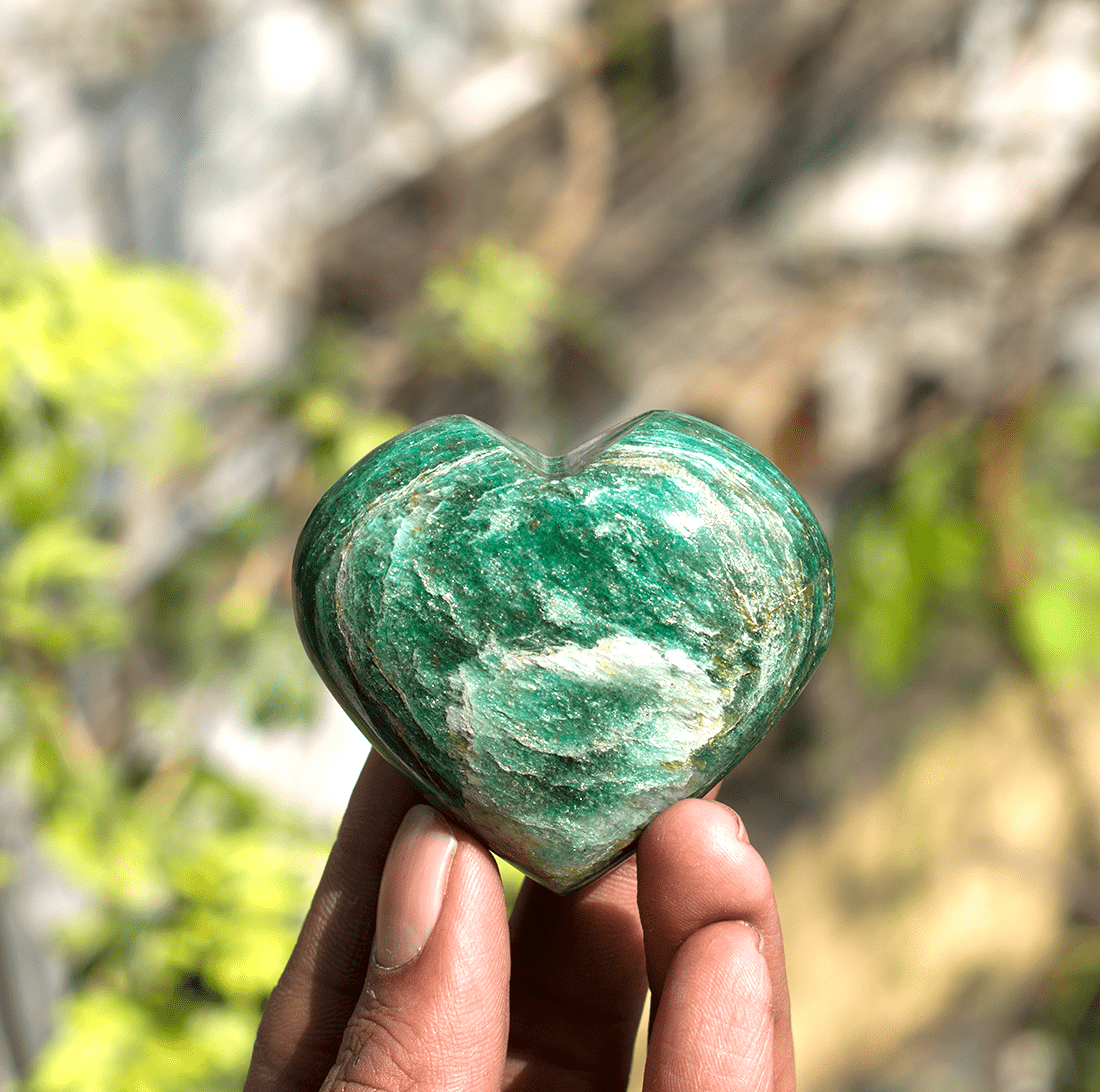 Green Aventurine Heart  ( AAA)