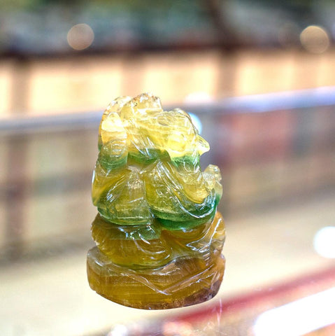 Yellow Fluorite Ganesha