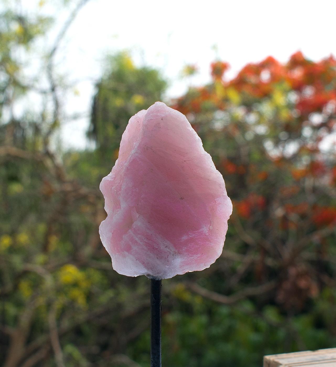 Rose Quartz Cluster On Stand ( AAA )