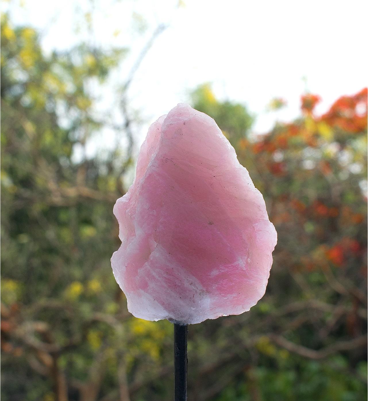 Rose Quartz Cluster On Stand ( AAA )