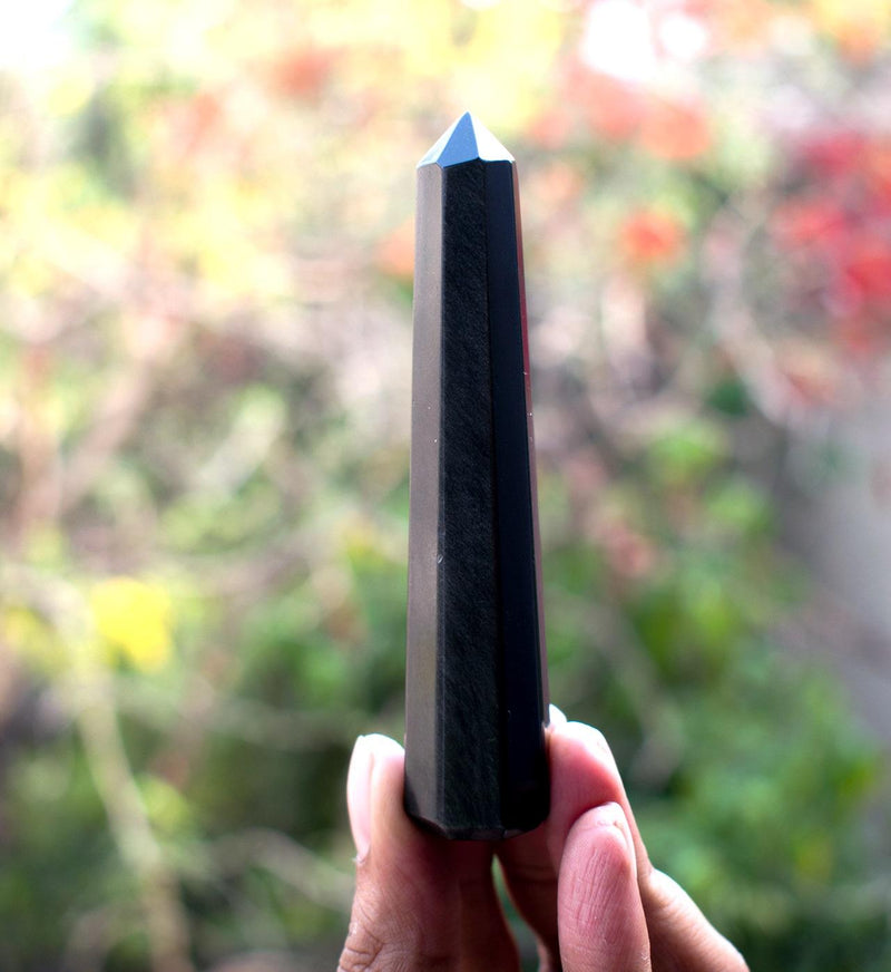Silver Sheen Obsidian Tower