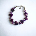 Amethyst Hearts Adjustable bracelet