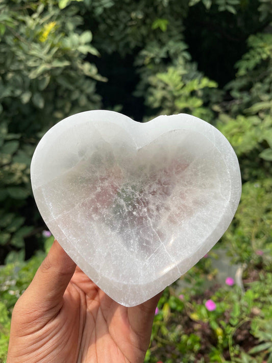 Selenite Heart Bowl 1512