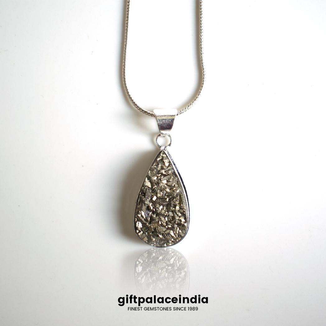 Drops of Wealth Pyrite Locket