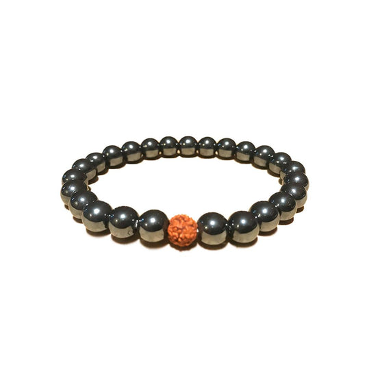 Hematite Rudraksha Bracelet 1048